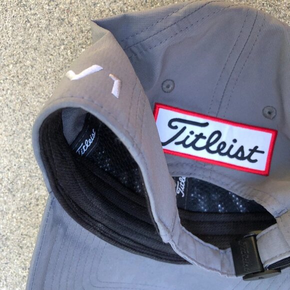 TITLEIST Pro V1 Golf Hat Men's Grey Moisture Wicking Adjustable Cap Lightweight - Picture 4 of 9